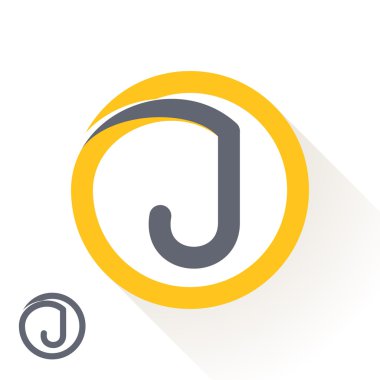 J letter with round line logo