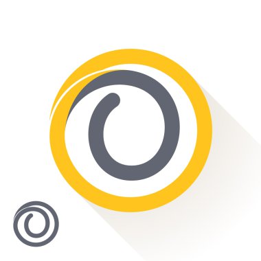 O letter with round line logo