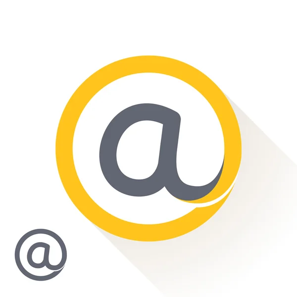 A letter with round line logo — 스톡 벡터
