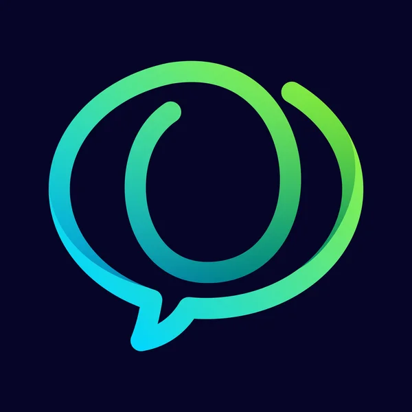 O letter with speech bubble — Stockvector