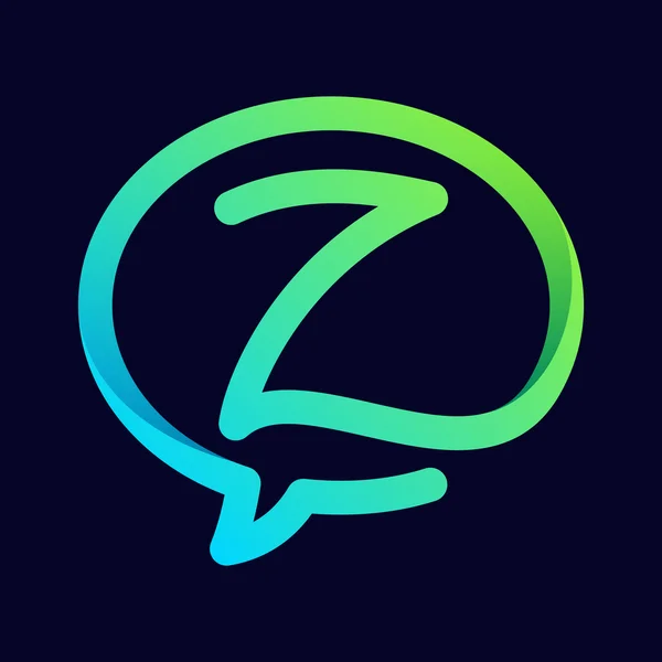 Z letter with speech bubble — Stockvector