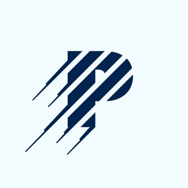 P Harfi Logo Tasarım Şablonu