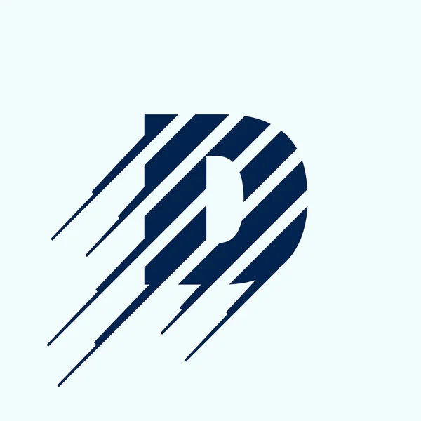 D brev logotyp formgivningsmall — Stock vektor