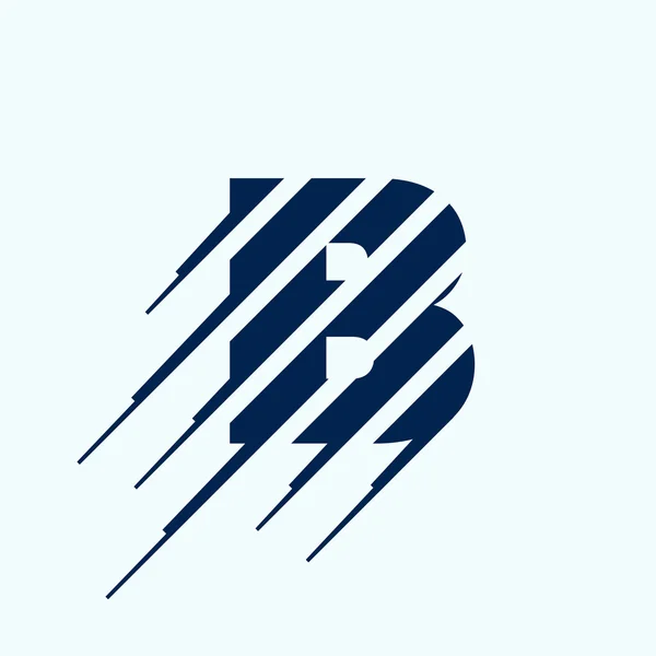 B Szablon projektu logo listu — Wektor stockowy
