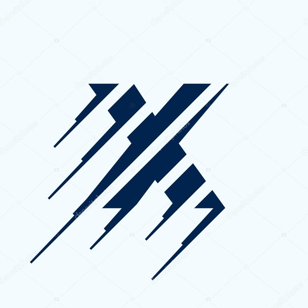 X letter logo design template. Fast speed vector unusual letter. Vector design template elements for your application or corporate identity