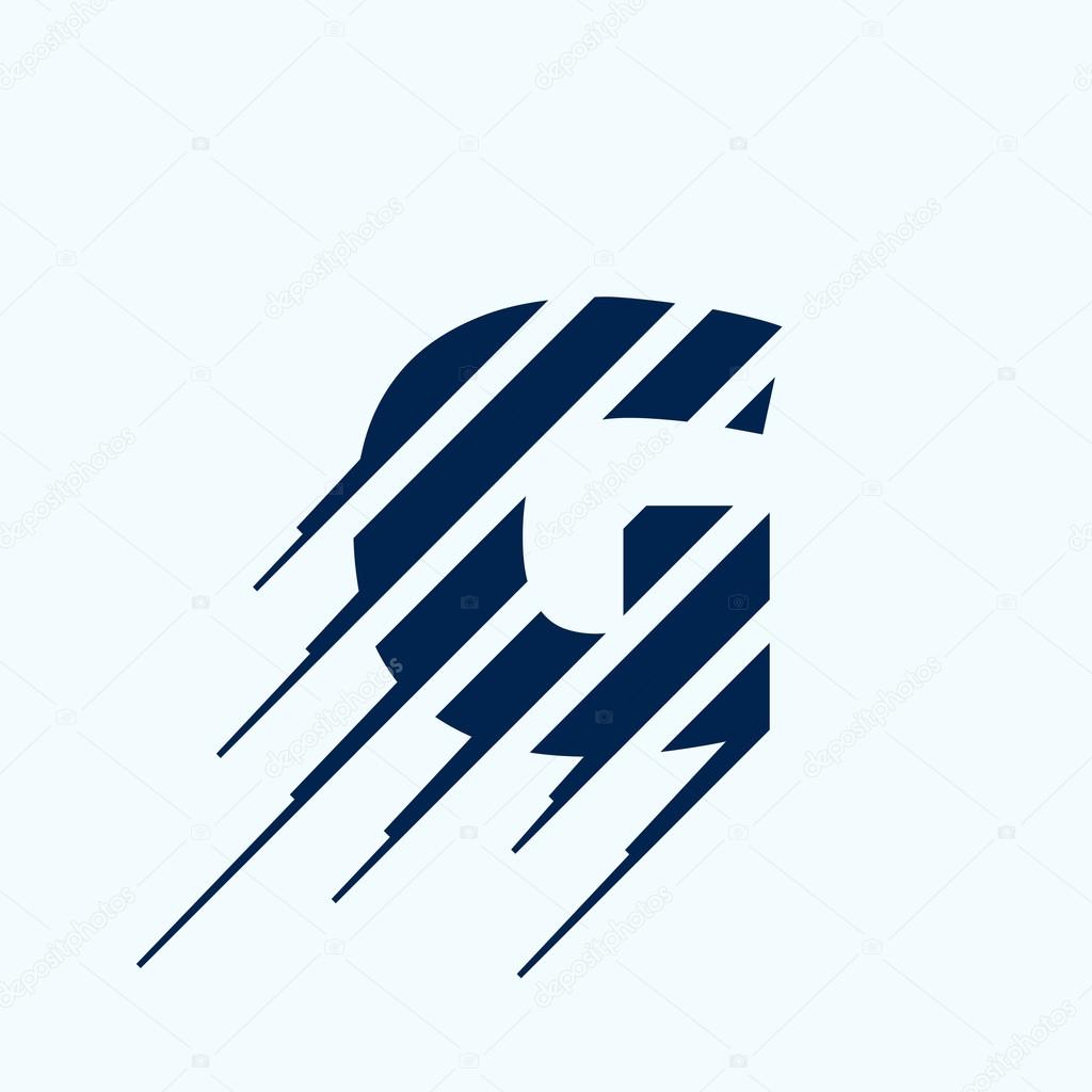 G letter logo design template. Fast speed vector unusual letter. Vector design template elements for your application or corporate identity