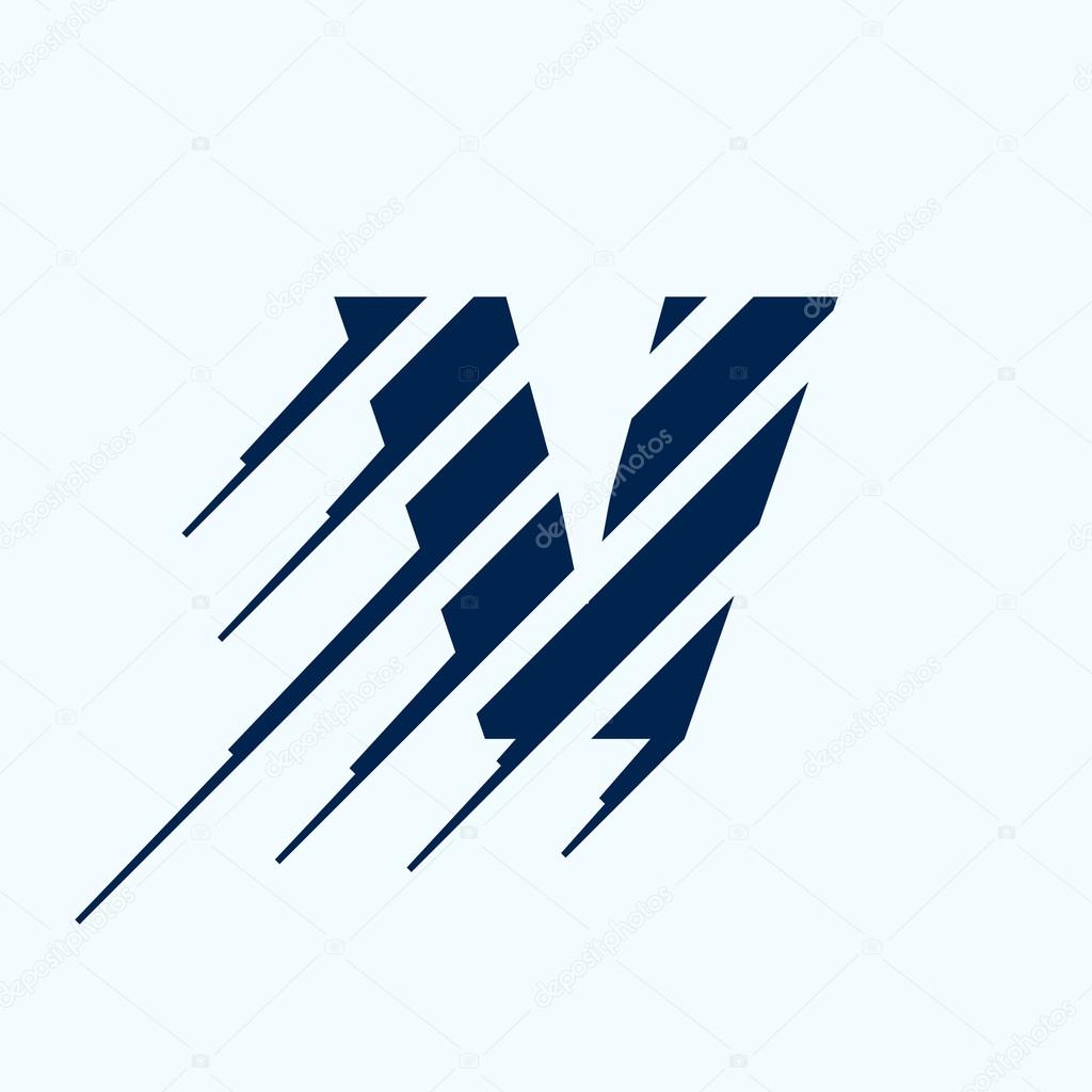 V letter logo design template. Fast speed vector unusual letter. Vector design template elements for your application or corporate identity
