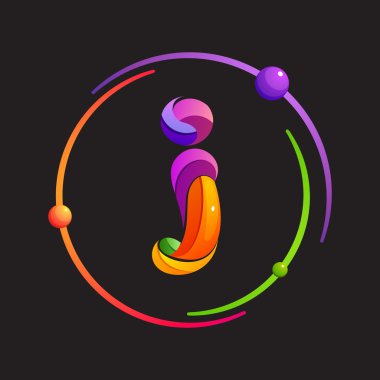 Ben logo ile atom veya alan yörüngeler mektubu.