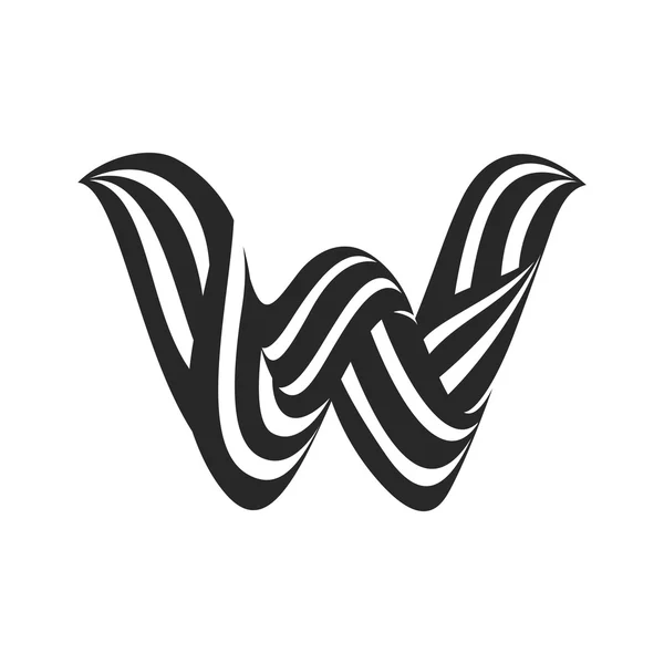 Písmeno W tvoří řecký vzor. — Stockový vektor