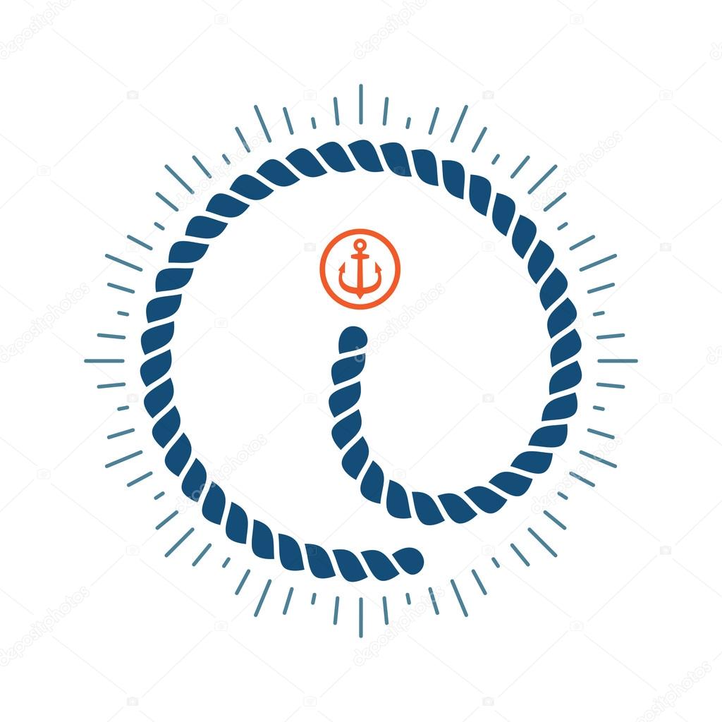 Vector design template elements for your application or corporate identity. letter logo with compass star and anchor