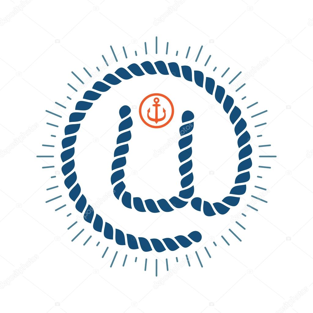 Vector design template elements for your application or corporate identity. letter logo with compass star and anchor