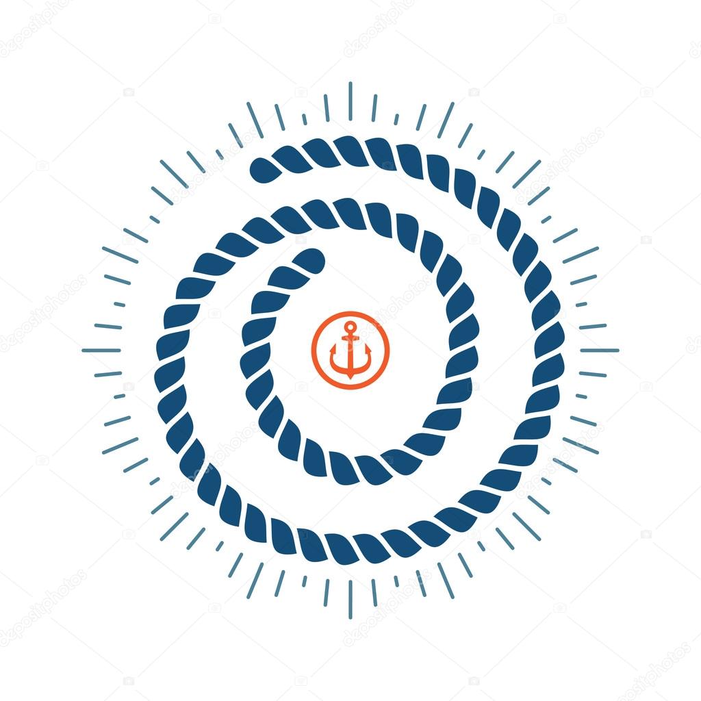 Vector design template elements for your application or corporate identity. letter logo with compass star and anchor