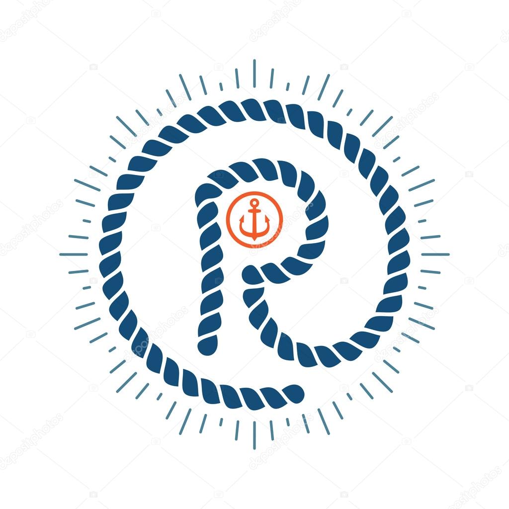 Vector design template elements for your application or corporate identity. letter logo with compass star and anchor