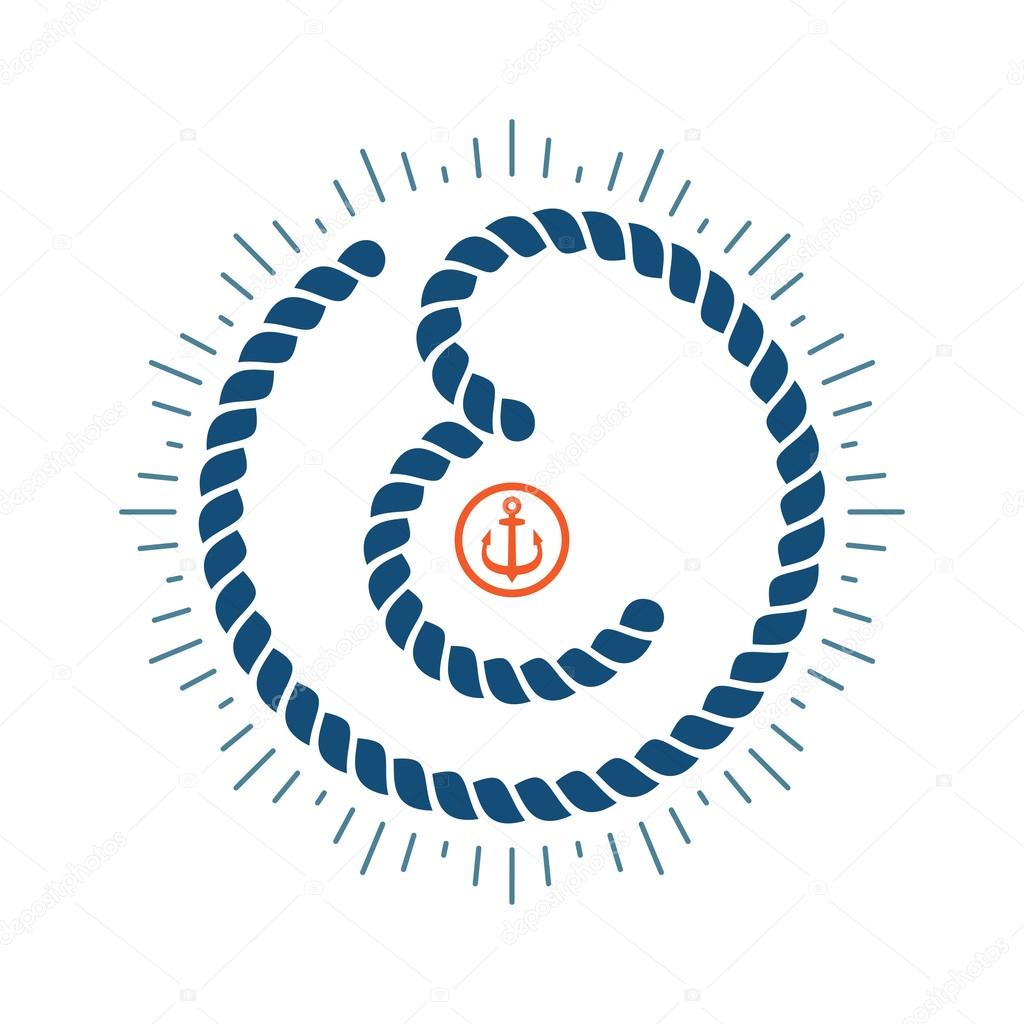 Vector design template elements for your application or corporate identity. letter logo with compass star and anchor