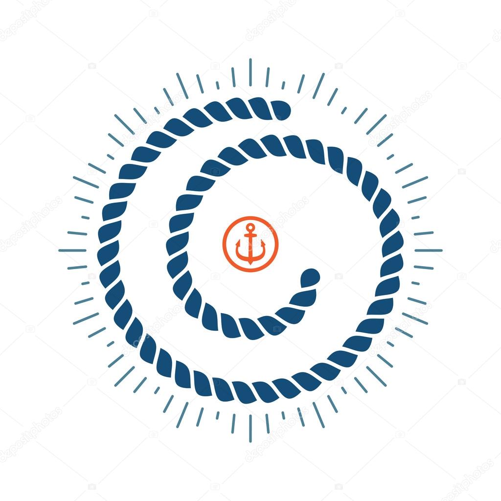Vector design template elements for your application or corporate identity. letter logo with compass star and anchor