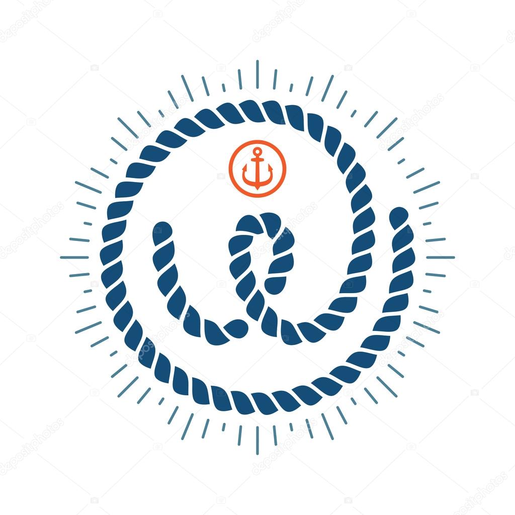 Vector design template elements for your application or corporate identity. letter logo with compass star and anchor