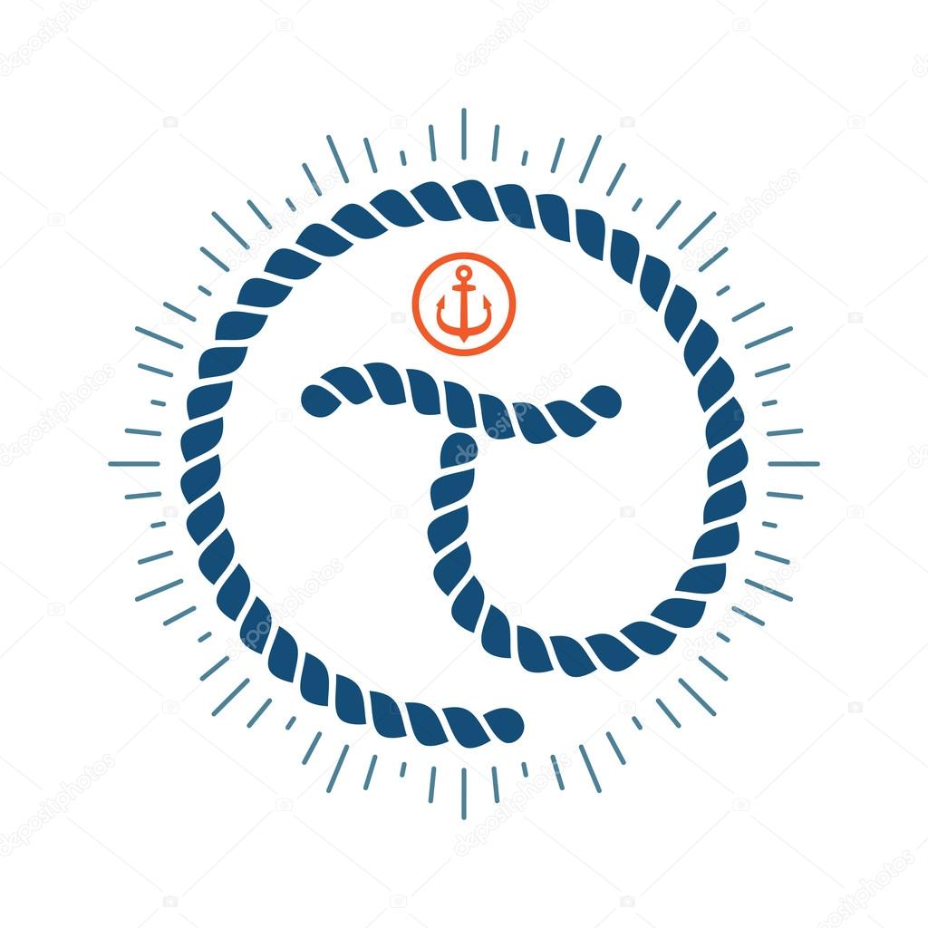 Vector design template elements for your application or corporate identity. letter logo with compass star and anchor