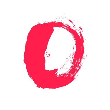 O mektup kuru fırça ile boyalı