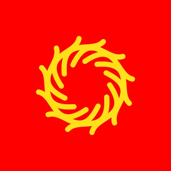 Logo Sun loop . — Vettoriale Stock