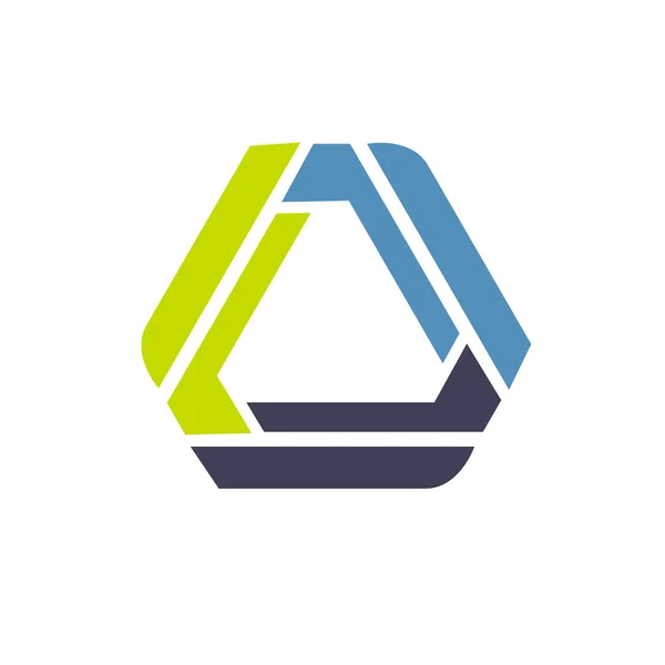 Triangel loop logotyp. — Stock vektor