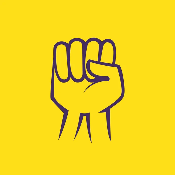 拳ロゴのデザイン要素 — ストックベクタ