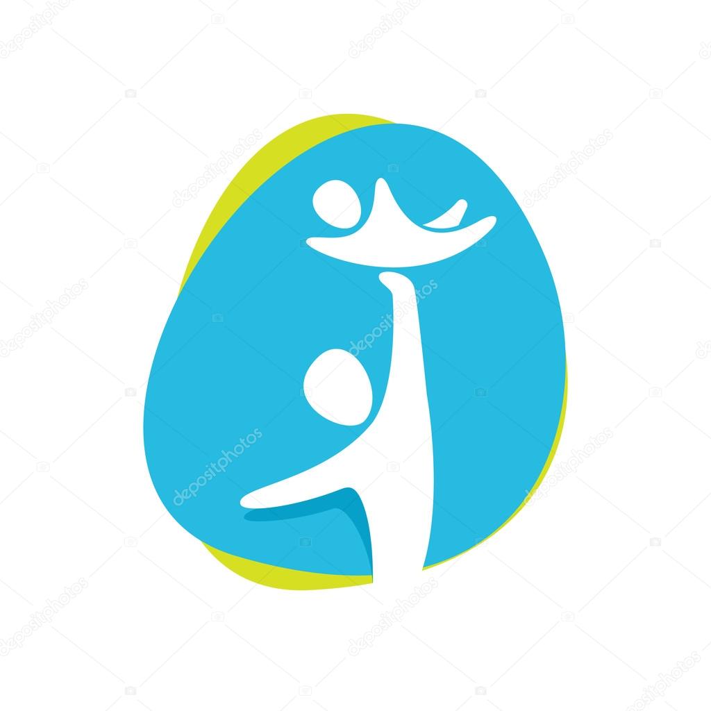 Happy family logo design elements for application or corporate identity design.