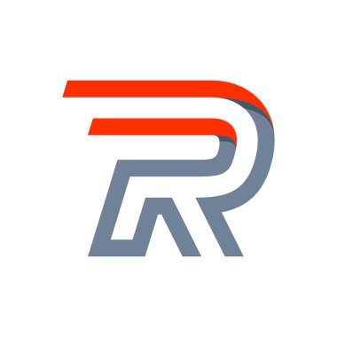 R letter fast speed logo.