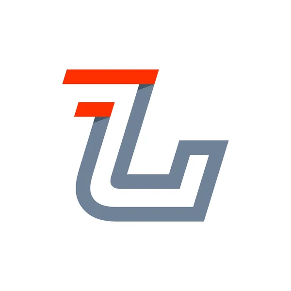 L letter fast speed logo. — ストックベクタ