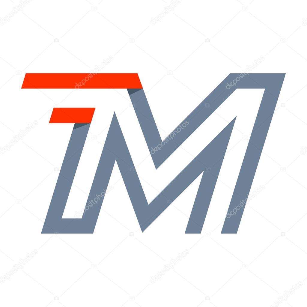 M letter fast speed logo.