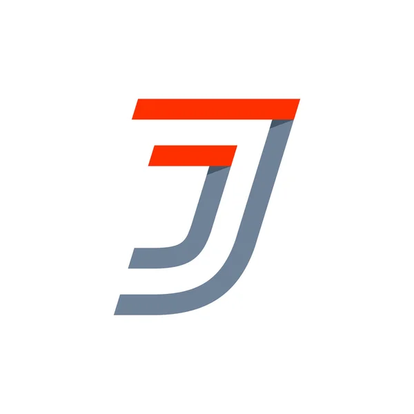 J letter fast speed logo. — ストックベクタ