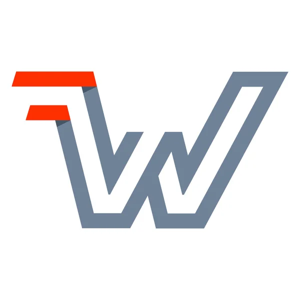 W letter fast speed logo. — Stock vektor