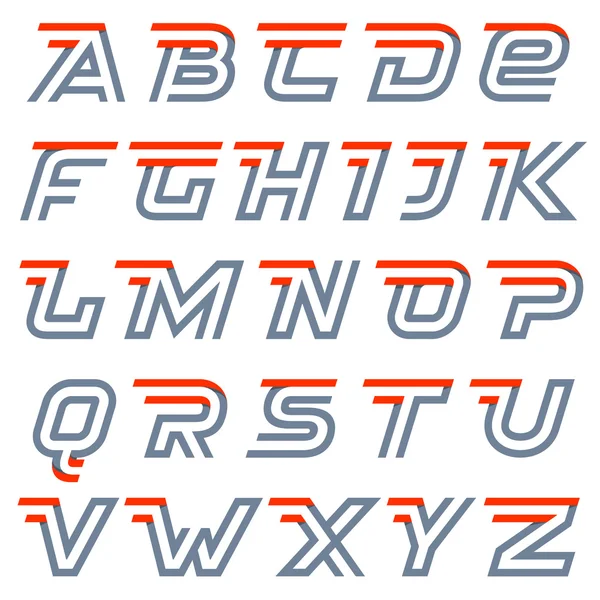 Fast speed alphabet. Stock Vector