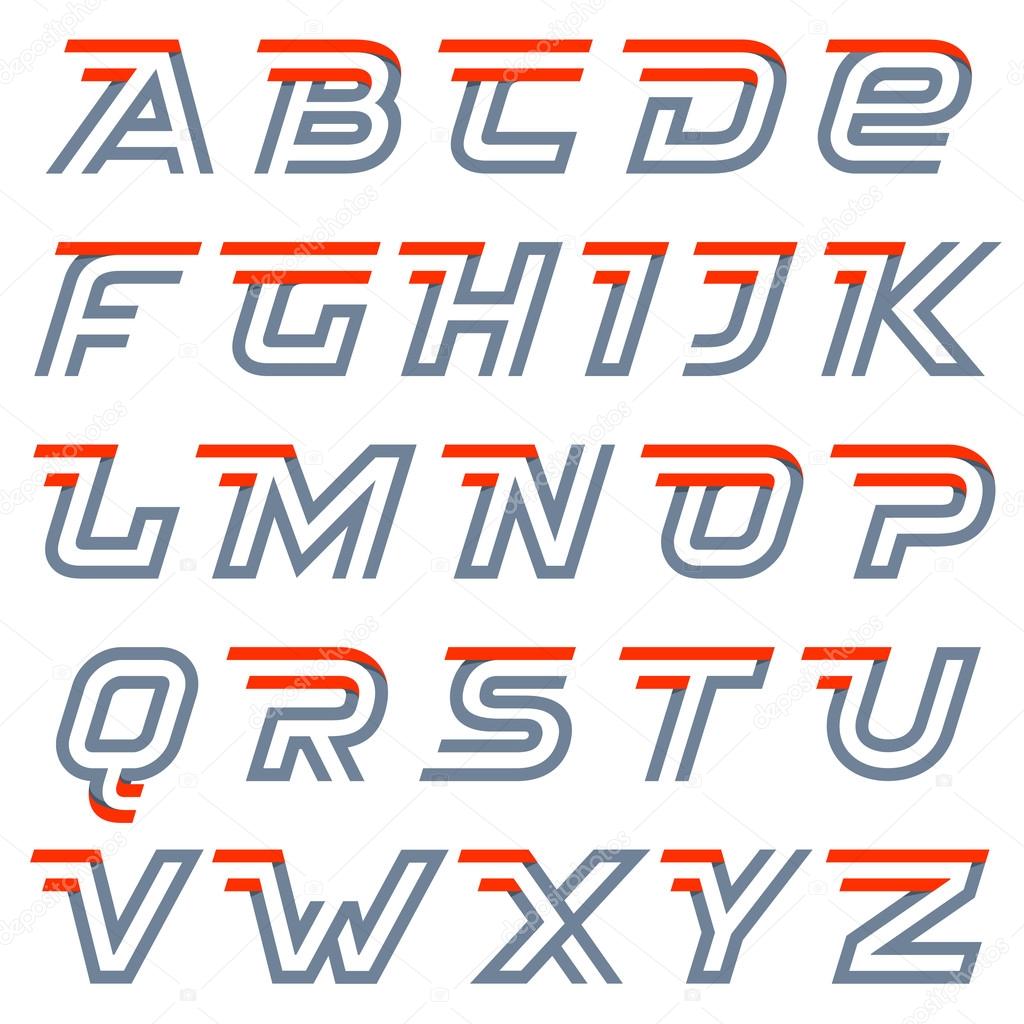Fast speed alphabet. Hand drawn font. Vector grunge style design element for use in posters or prints.