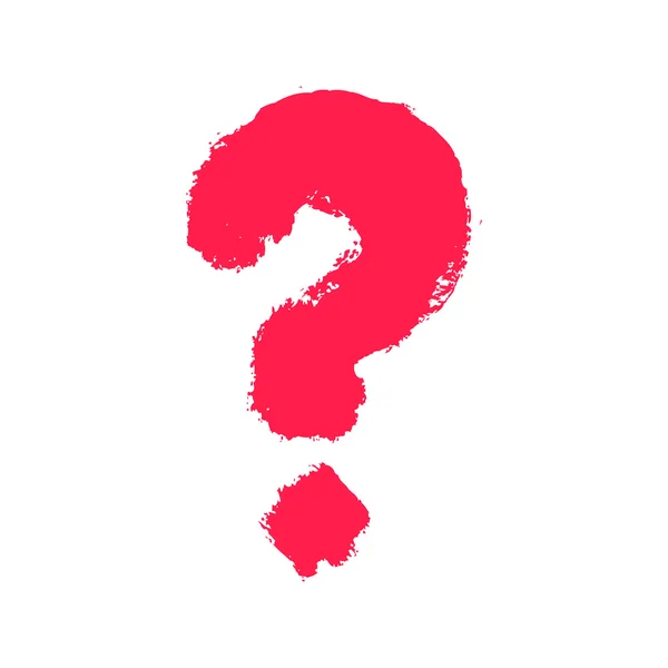 Question mark painted with a dry brush. — Stockvector