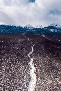high view of siberian landscape