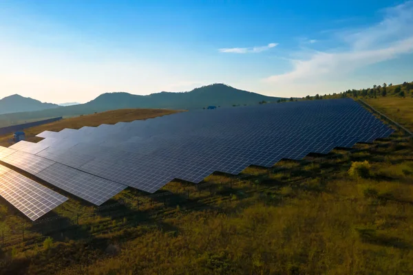 Zonnepanelen Van Centrale Stockfoto