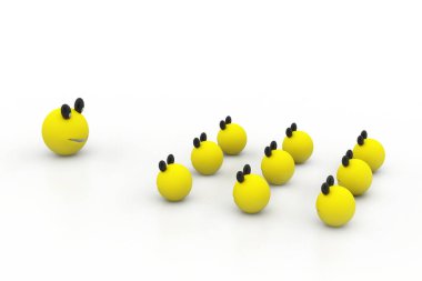 3d illustration of  Comic balls clipart