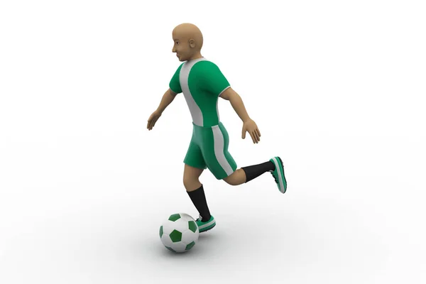 Illustration Football Player — Stock Photo, Image