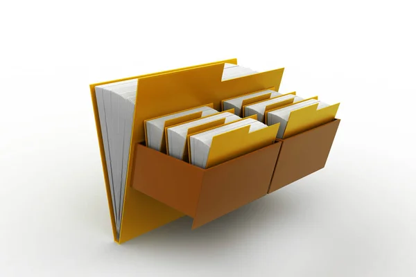 Gabinete Con Carpeta Archivos — Foto de Stock