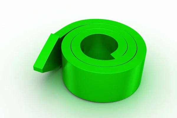 3D绿色圆箭图解 — 图库照片