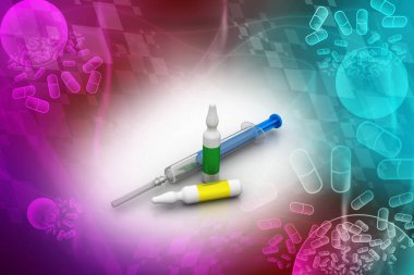 Enjeksiyon için ampul ve şırınga