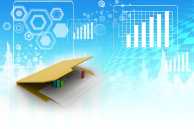 Kağıt sayfa ve 3B Grafik içeren dizin simgesi
