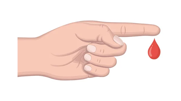 手の前指の現実的なベクトル図を指す — ストックベクタ