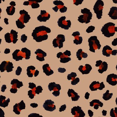 Kusursuz desenli suluboya leopar derisi