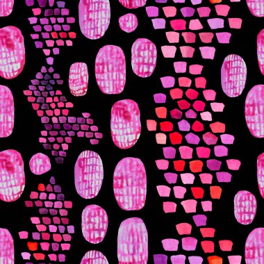 Kusursuz desenli yılan derisi suluboya çizilmiş