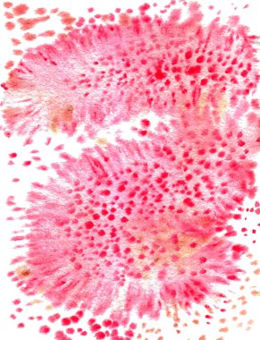 el çizimi pembe suluboya arkaplan