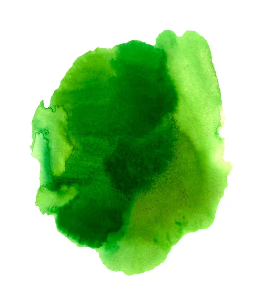 Wet watercolor spot green illustration — Stock Photo, Image