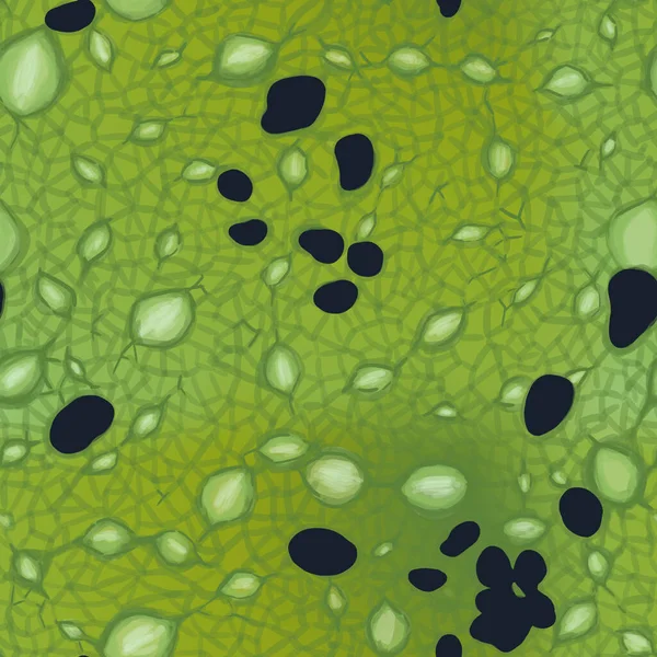 シームレスなパターンカエルの皮膚緑のバブルイラスト — ストック写真
