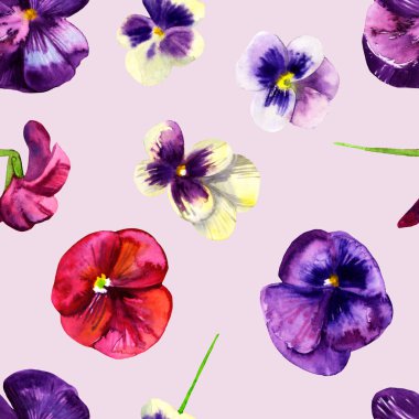 Kusursuz desenli çiçekler suluboya yapar