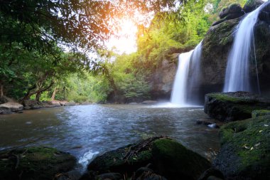 Haew ilgilenmemi şelale, Khao Yai Milli Parkı, Tayland, Thailand, yağmur ormanlarında güzel şelale